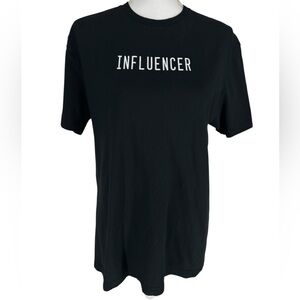 GOODIE TWO SLEEVES / Black “Influencer” 100% Cotton T-Shirt / Medium